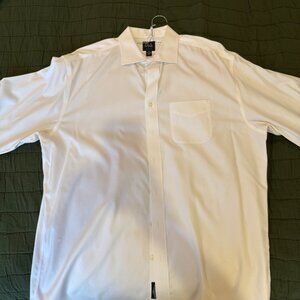 Jos. A Bank White Spread Collar Dress Shirt (17.5 neck, 35 sleeve)